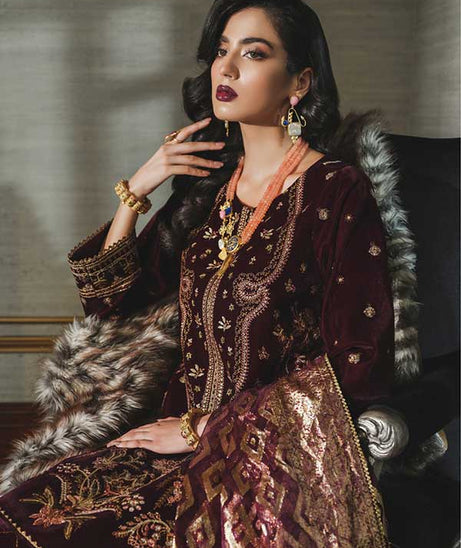 Rang Rasiya Tehwaar Luxury Velvet Wedding Collection'22 D#4 (MEHER UN NISA)