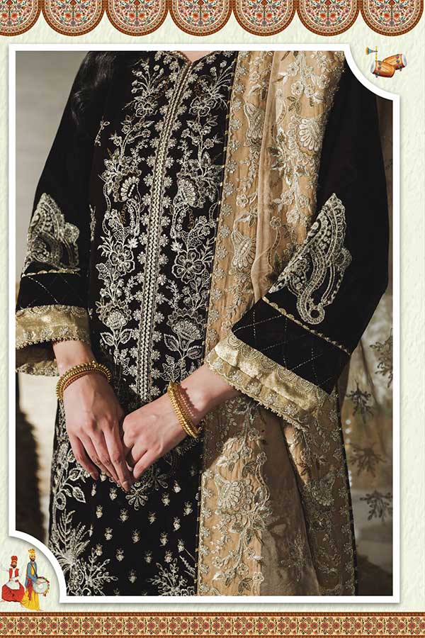 Rang Rasiya Tehwaar Luxury Velvet Wedding Collection'22 D#5 (BAKHTAWAR)