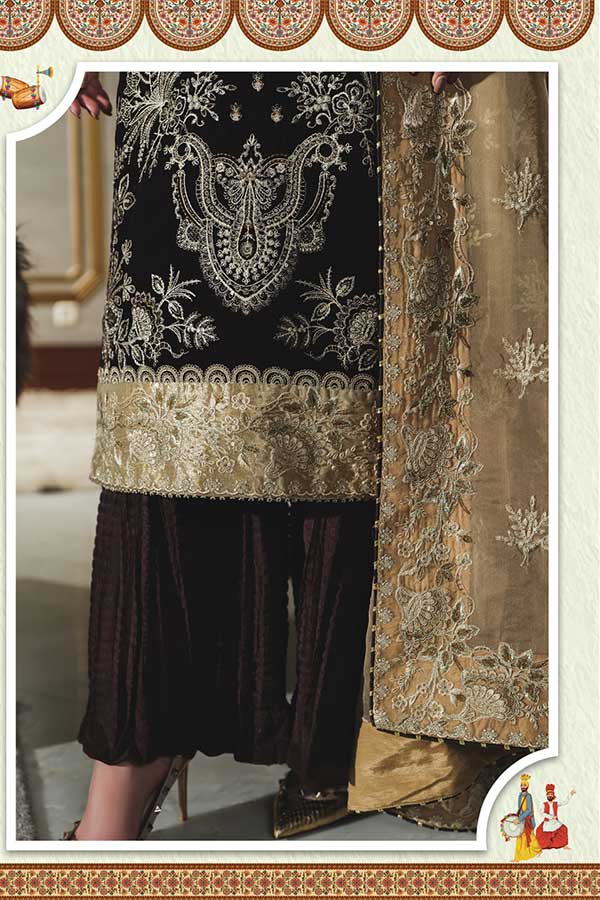 Rang Rasiya Tehwaar Luxury Velvet Wedding Collection'22 D#5 (BAKHTAWAR)