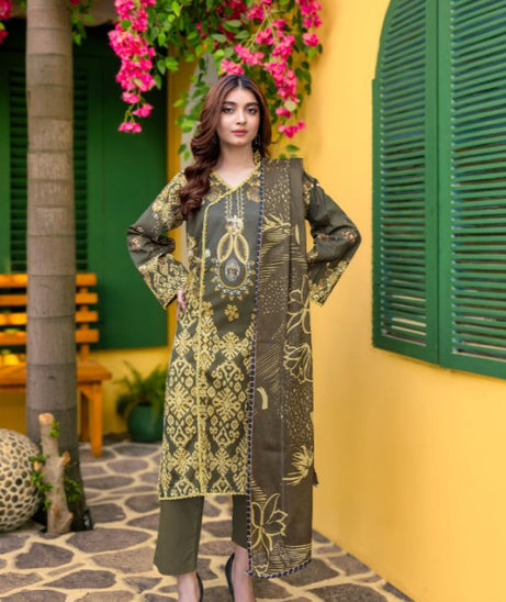 Rahat Premium Lawn`26 (Vol-3) D#01 B-Green