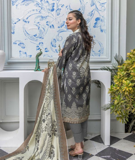 Rahat Premium Lawn`26 (Vol-3) D#01 D-GREY