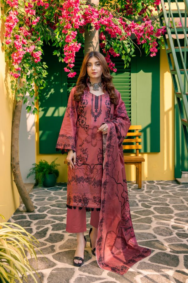 Rahat Premium Lawn`26 (Vol-3) D#01 D-PINK