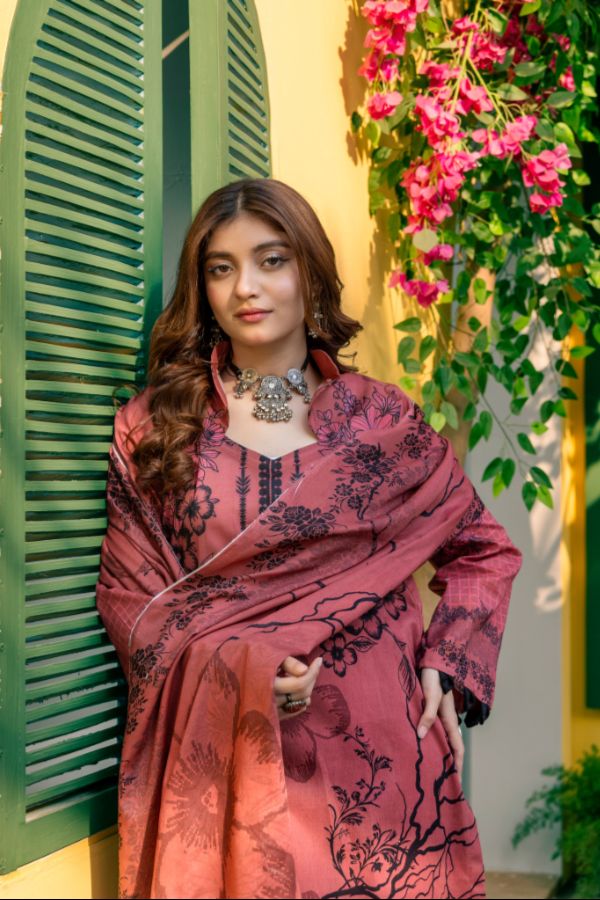 Rahat Premium Lawn`26 (Vol-3) D#01 D-PINK