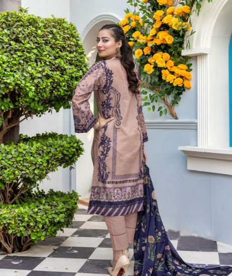 Rahat Premium Lawn`26 (Vol-3) D#01 L-BROWN