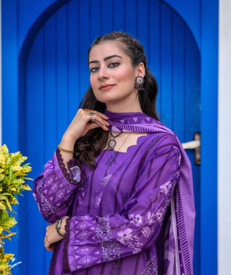 Rahat Premium Lawn`26 (Vol-3) D#01 PURPLE