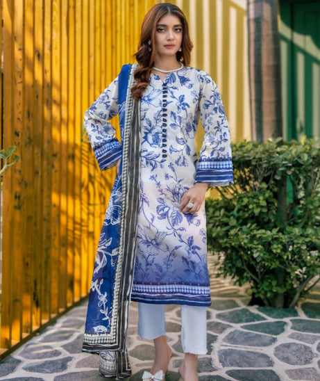 Rahat Premium Lawn`26 (Vol-3) D#01 WHITE