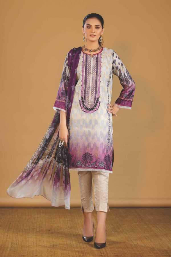 Rahi Jacquard E/Chiffon`22 D#7012