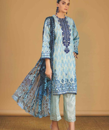 Rahi Jacquard E/Chiffon`22 D#7014