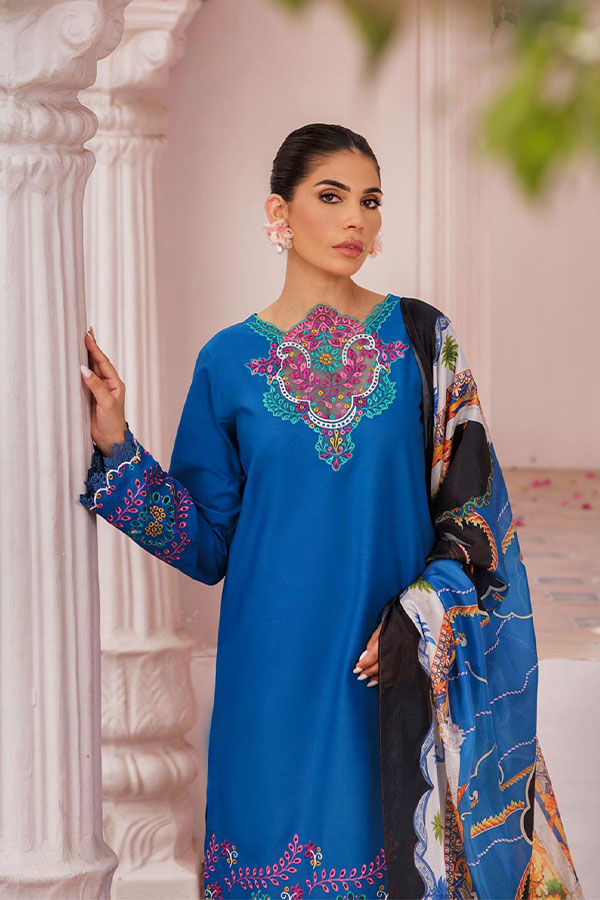 Rajbari Nissa Chikankari S/S Lawn'25 D#4