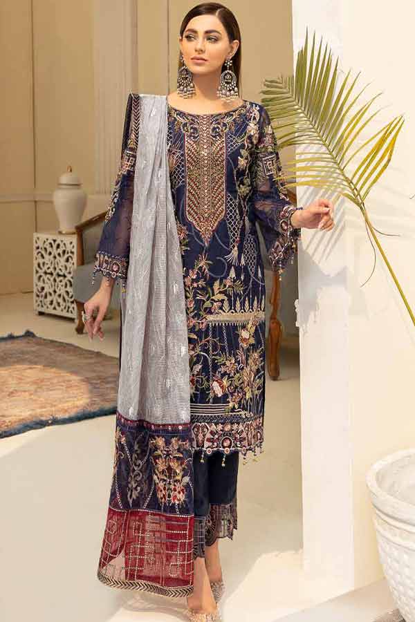Ramsha Minhal Chiffon`22 Vol-5 D#508