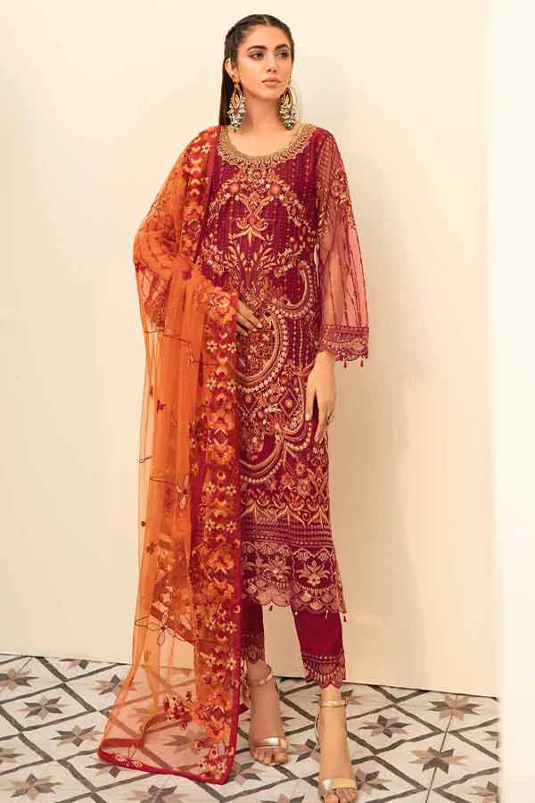 Ramsha Minhal Chiffon`22 Vol-5 D#510
