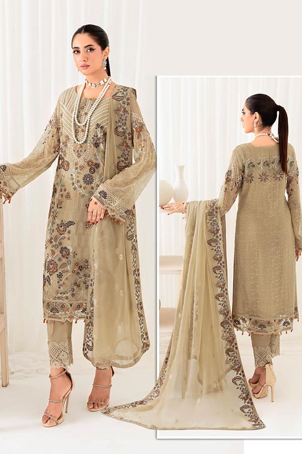 Ramsha Rangoon Chiffon`23 Vol-10 D#1001