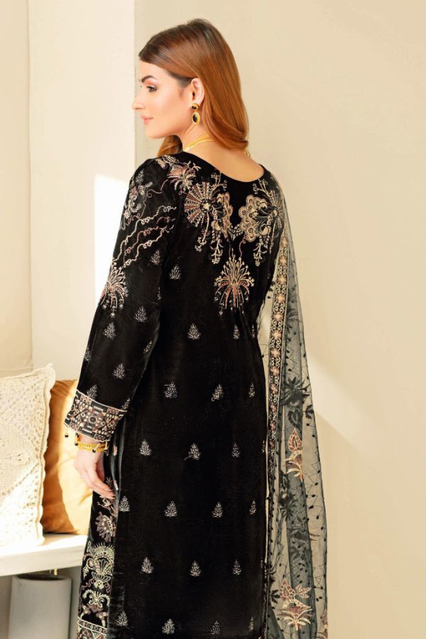 Ramsha Velvet Collection`22 VA#401 (Black)