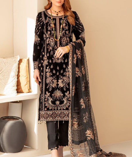 Ramsha Velvet Collection`22 VA#401 (Black)