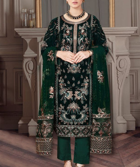 Ramsha Velvet Collection`22 VD#401 (Green)