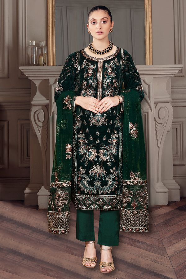 Ramsha Velvet Collection`22 VD#401 (Green)
