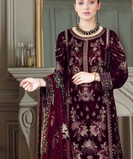 Ramsha Velvet Collection`22 VB#401 (Maroon)