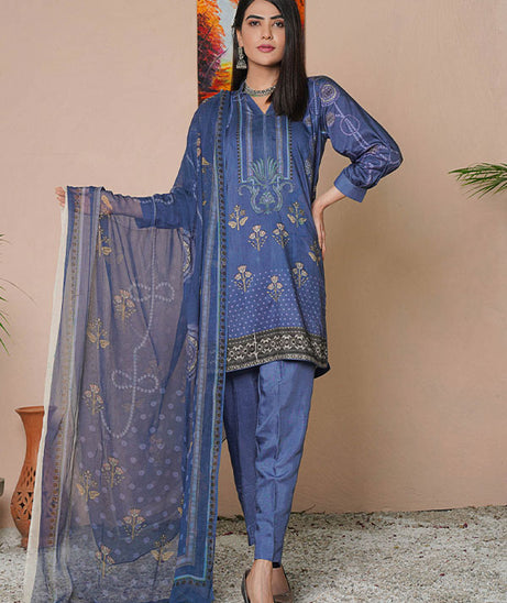 Rang Mehal Winter Collection`21 (Blue)
