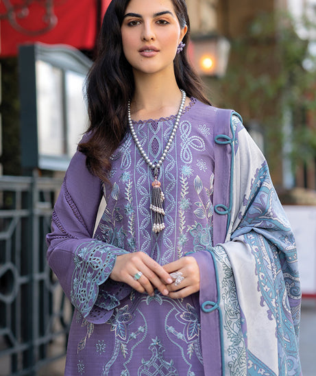 Rang Rasiya Carnation Winter Shawl Edit'24 D#14 LAVENDER