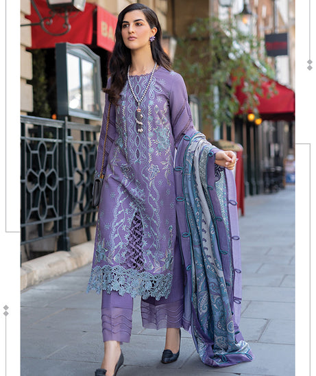 Rang Rasiya Carnation Winter Shawl Edit'24 D#14 LAVENDER