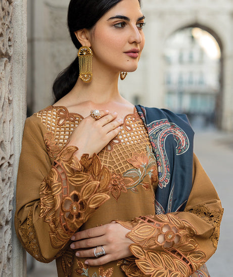 Rang Rasiya Carnation Winter Shawl Edit'24 D#3 AUTUMN