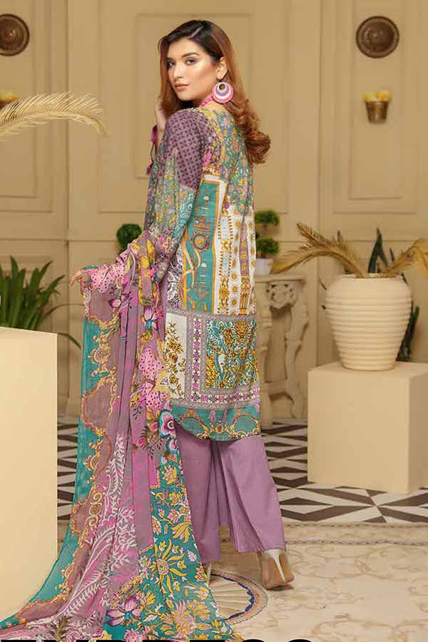 Rangoli Lawn Chiffon Dupatta`21 V#4 D#2