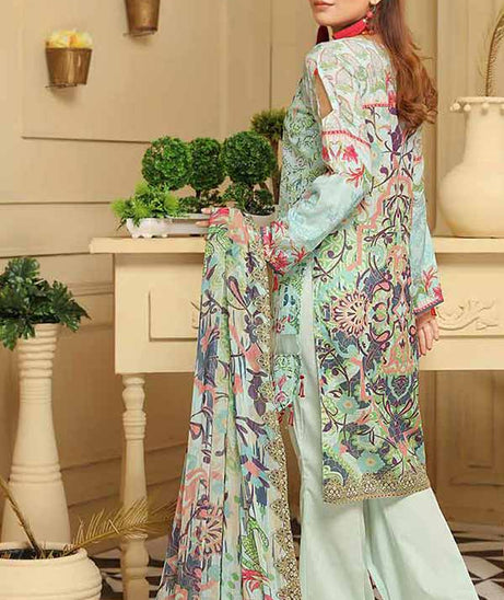 Rangoli Lawn Chiffon Dupatta`21 V#4 D#9