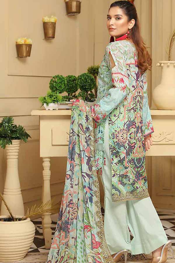 Rangoli Lawn Chiffon Dupatta`21 V#4 D#9