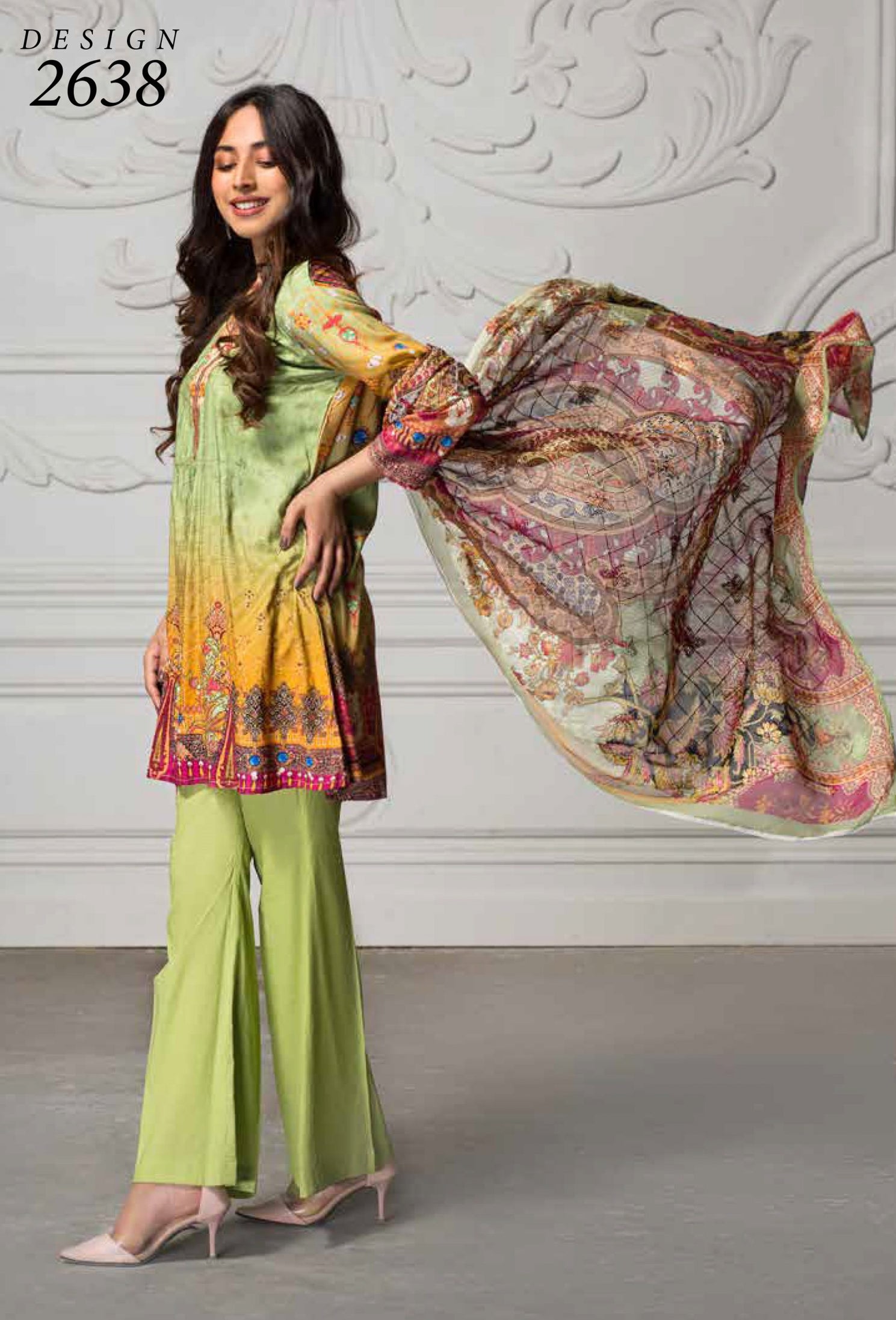 Kahawat Digital Emb Linen`20 D#2638