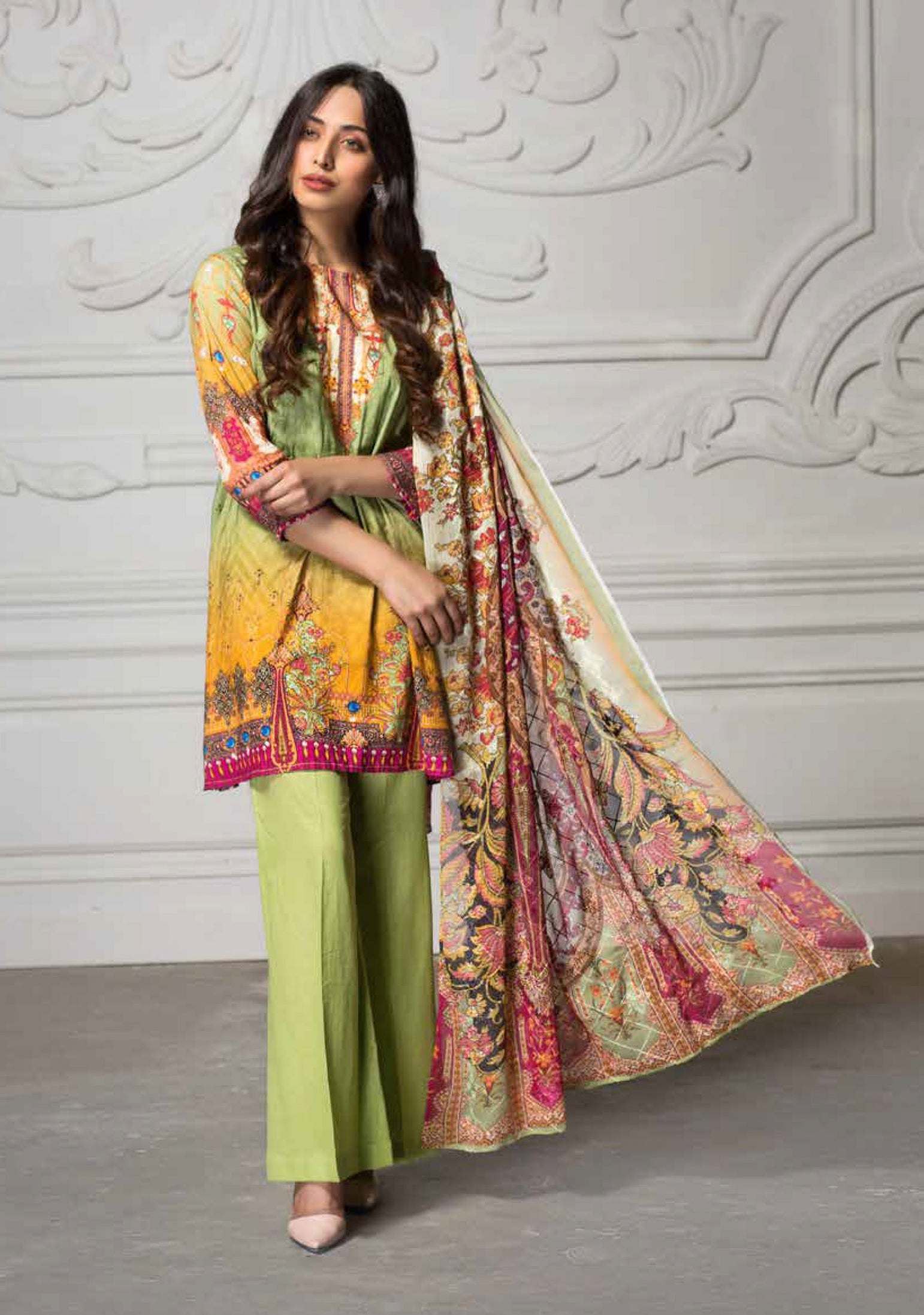Kahawat Digital Emb Linen`20 D#2638