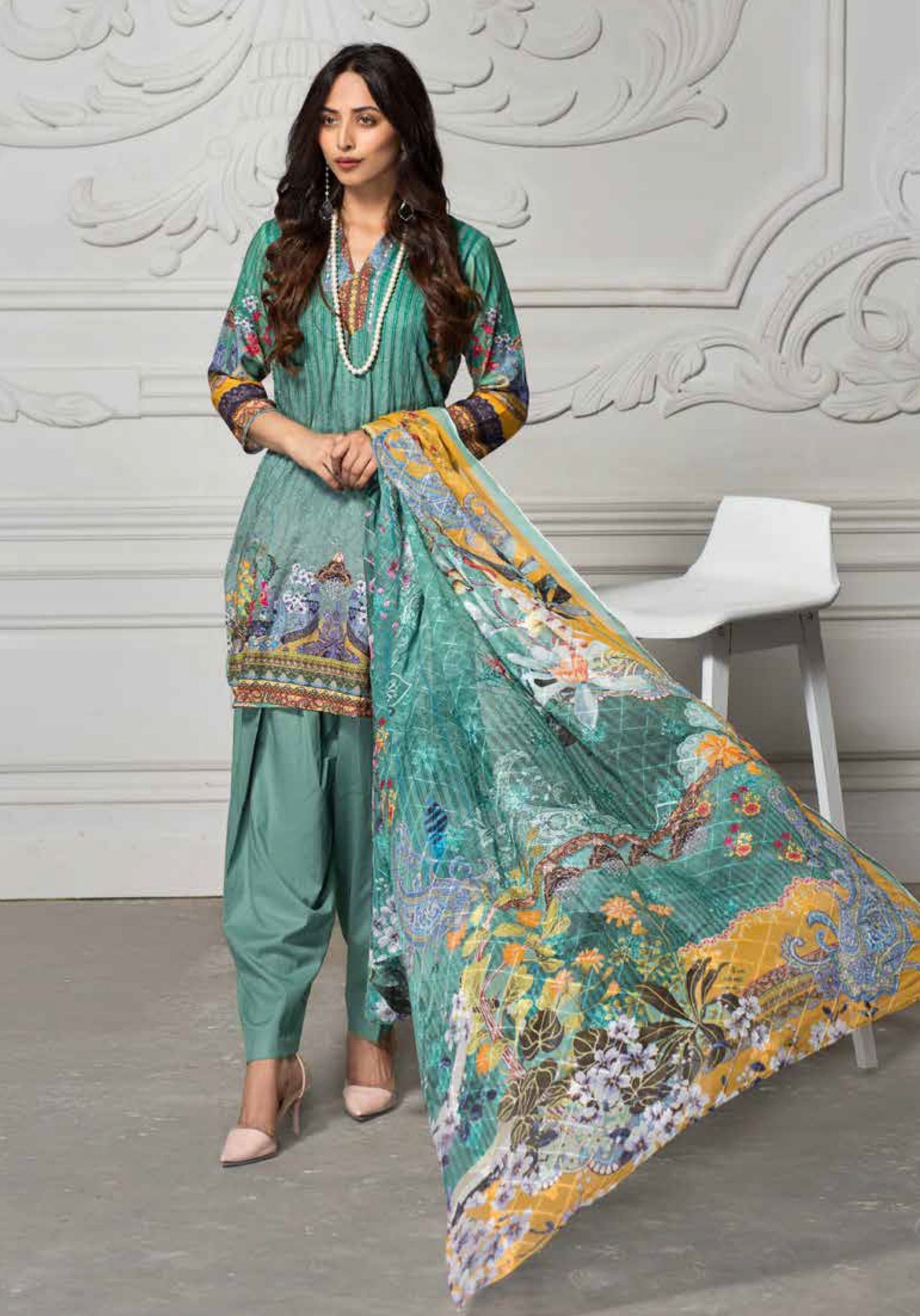 Kahawat Digital Emb Linen`20 D#2643