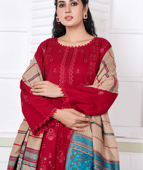 Rawayat Emb Jacquard`24 D#1 (Maroon)