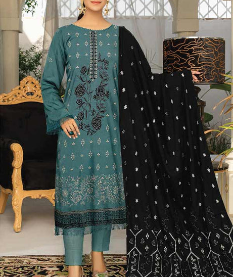 Rawayat Woolen Emb Shawl`23 D#01