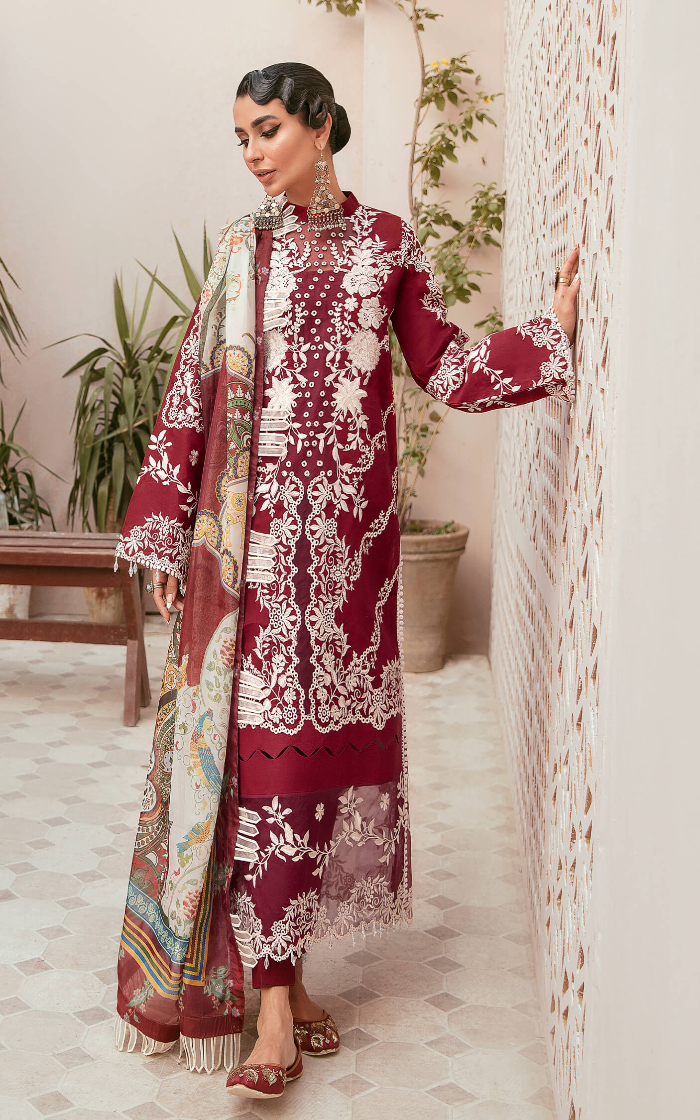 Asifa Nabeel Qaus-e-Quzah Luxury Lawn'22 SS#05