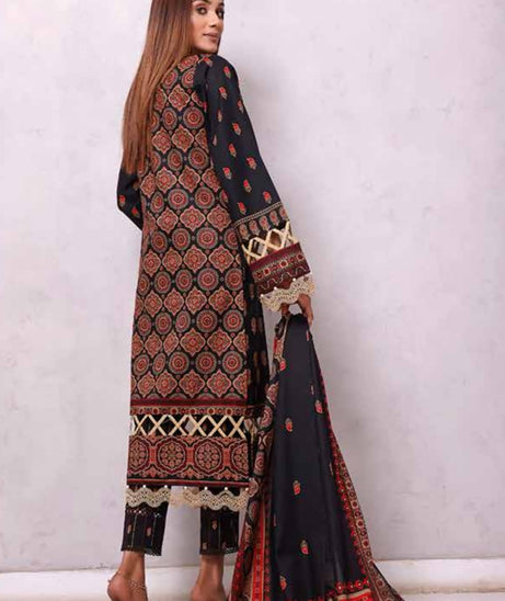 Roshni Print Lawn`22 D#903 Black