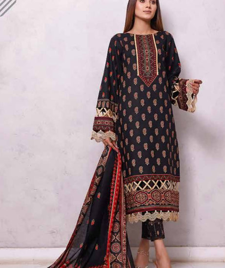 Roshni Print Lawn`22 D#903 Black