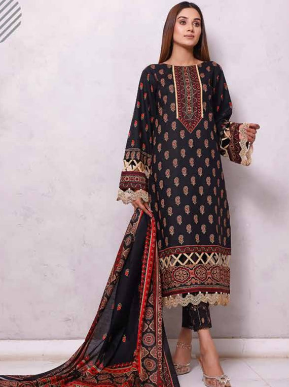 Roshni Print Lawn`22 D#903 Black