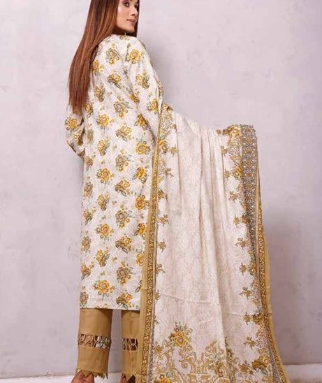 Roshni Print Lawn`22 D#905 Golden