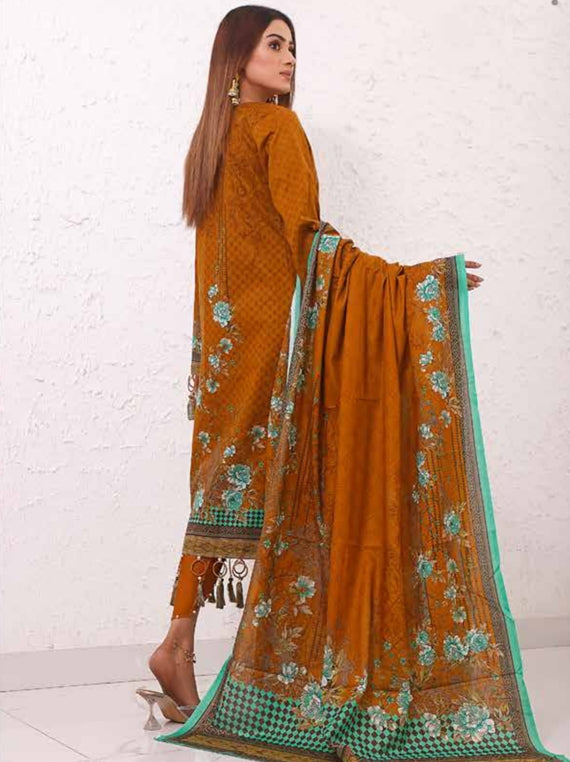 Roshni Print Lawn`22 D#906 Mustard