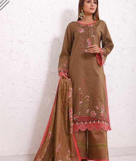 Roshni Print Lawn`22 D#906 Brown