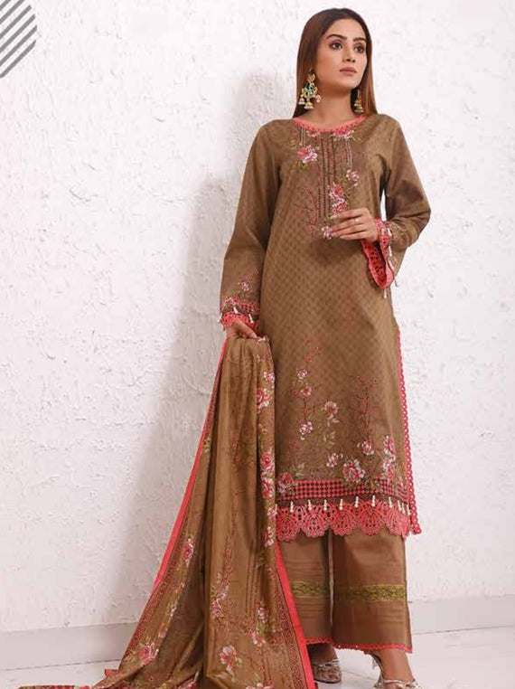 Roshni Print Lawn`22 D#906 Brown