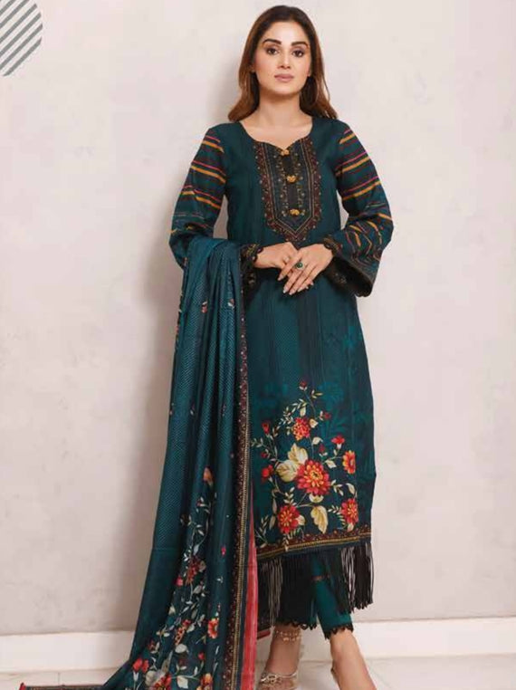 Roshni Print Lawn`22 D#909 D Green