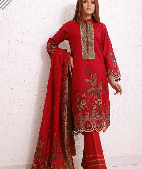 Roshni Print Lawn`22 D#911 Red