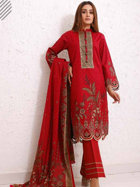 Roshni Print Lawn`22 D#911 Red