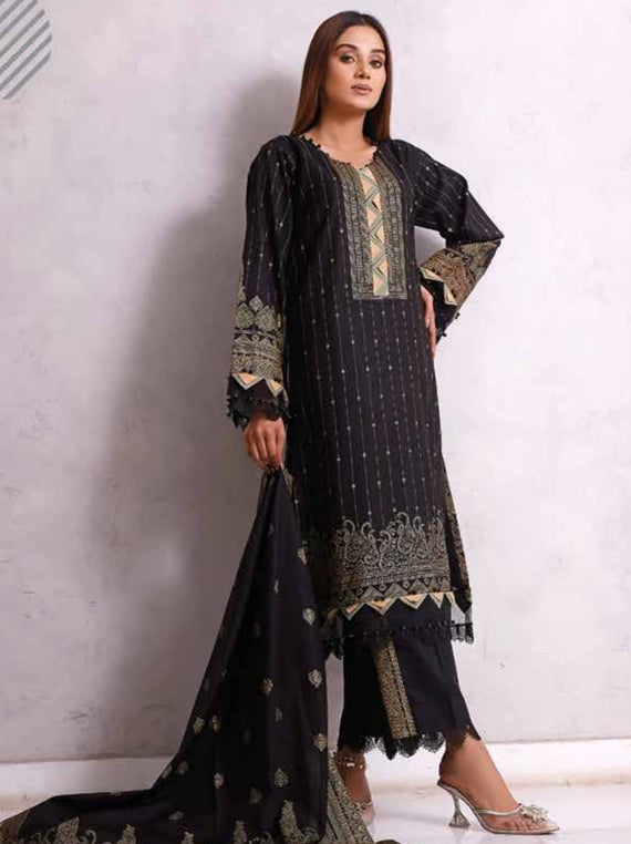 Roshni Print Lawn`22 D#912 Black
