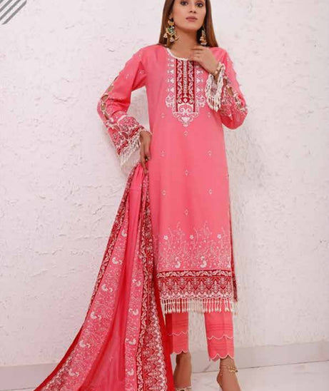 Roshni Print Lawn`22 D#914 Pink