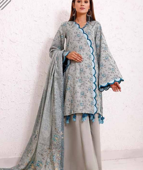 Roshni Print Lawn`22 D#915 M Grey