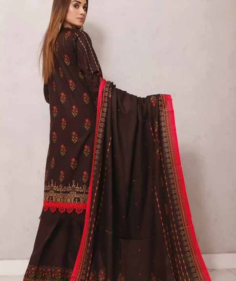 Roshni Print Lawn`22 D#916 Chocolate