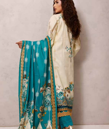 Roshni Print Lawn`22 D#923 Sea Green