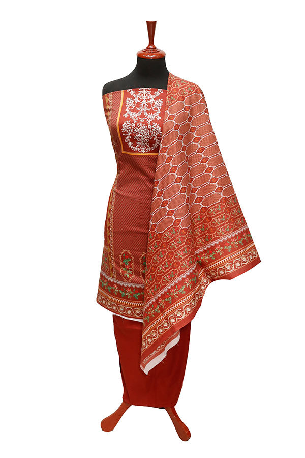 Royal Designer Lawn`21 D#5442 Maroon